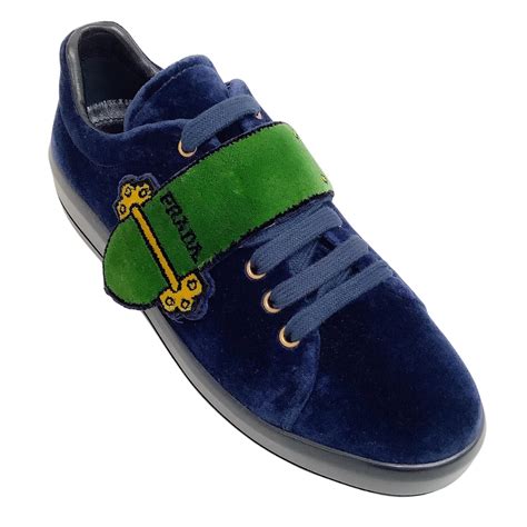 prada cahier velvet sneakers